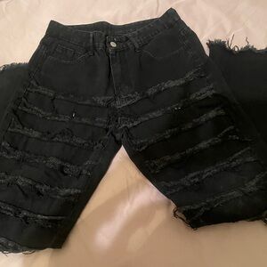 Distressed Black youth boys Jeans